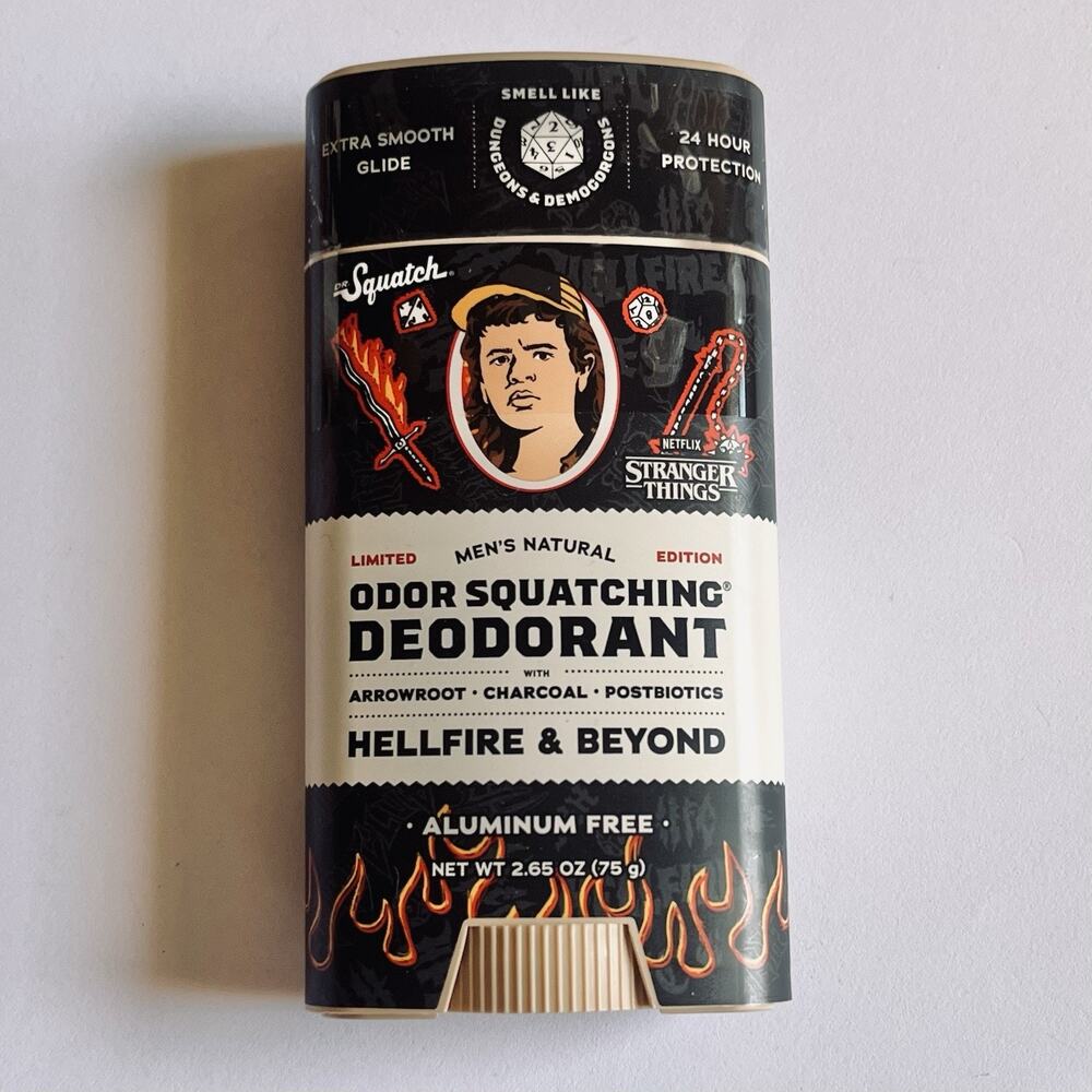 Dr. Squatch Men's Natural Deodorant Stranger Things Ltd Edi Hellfire & Beyond